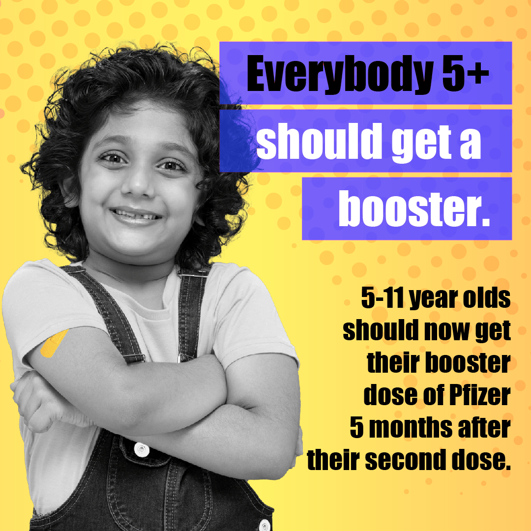Everybody 5+ should get a booster.