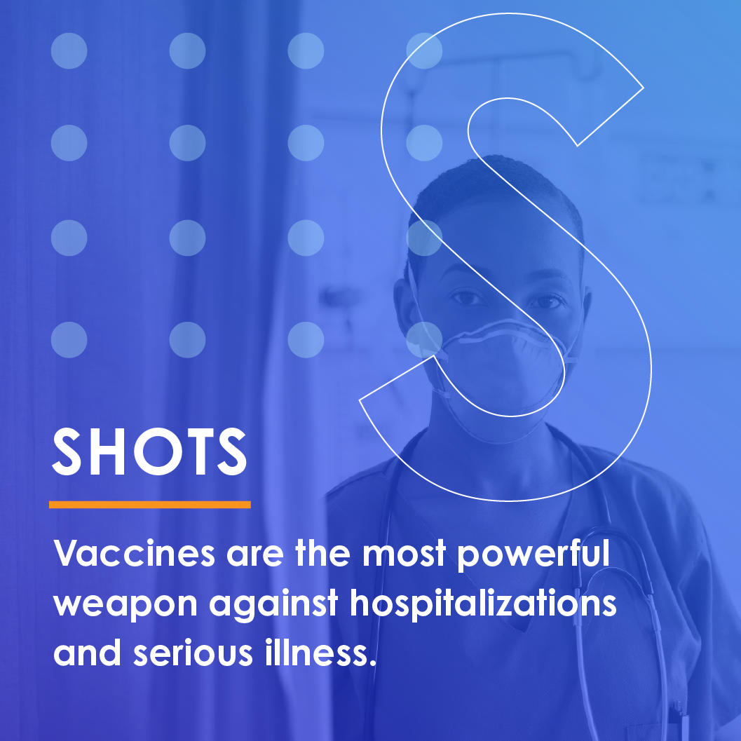 Shots. Get vaccinated and boosted when you are due.