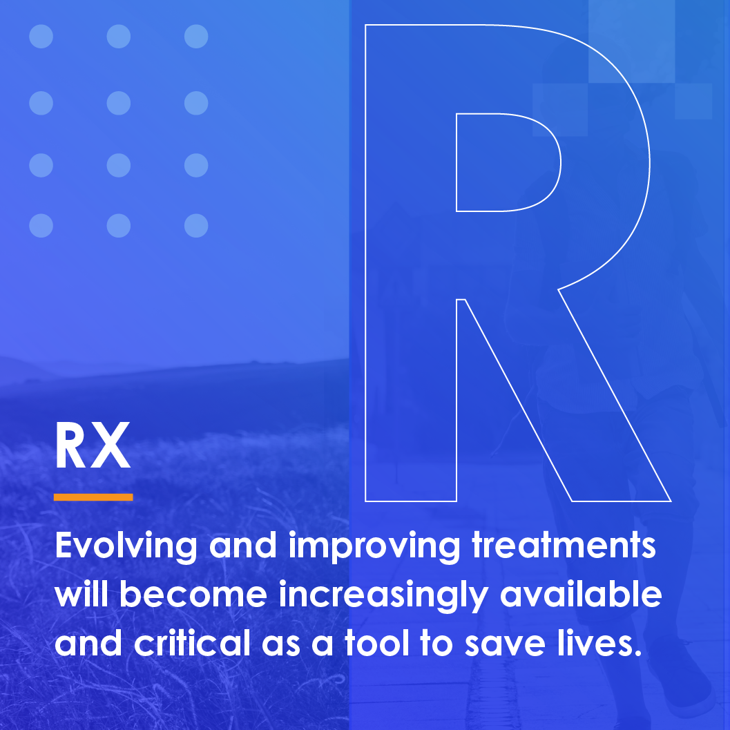 RX. Evolving and improving teatments will become increasingly available and critical
