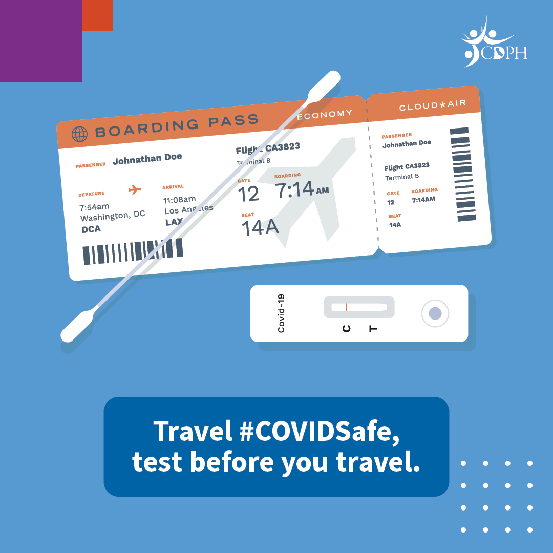 Travel COVID safe. Test befoe you travel 