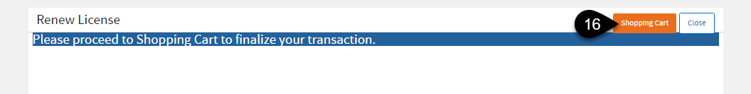 16 Shopping Cart button