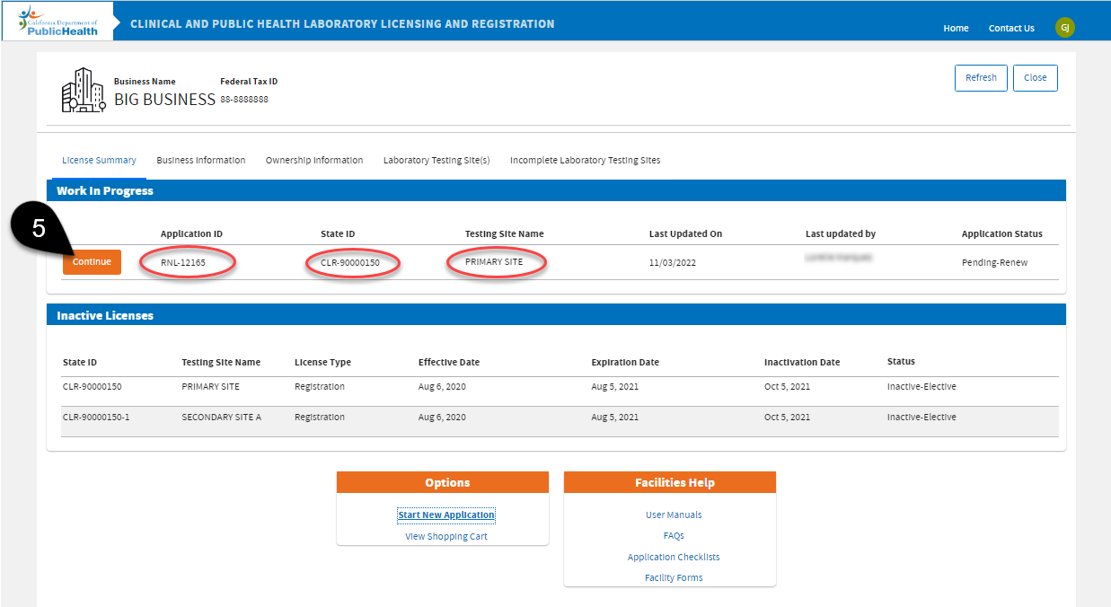 5 Business dashboard