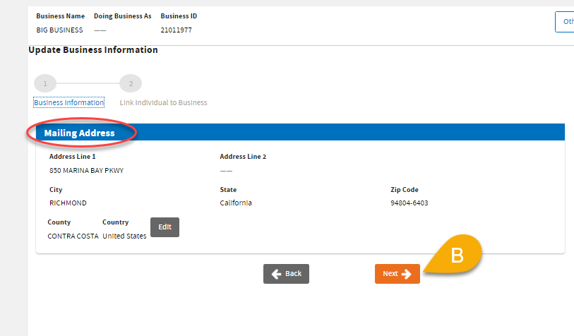 8b Update Mailing Address