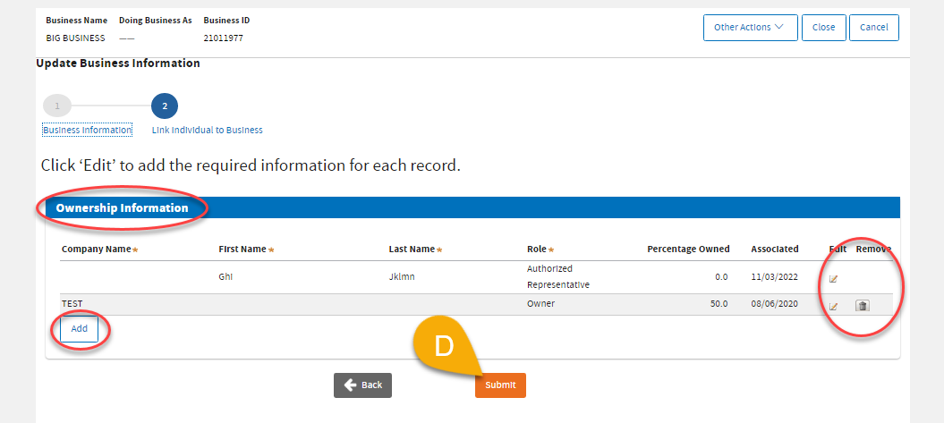 8d Ownership Information