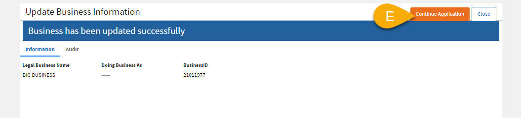 8e Continue Application