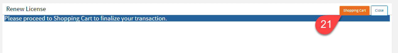 Page showing Shopping Cart button.