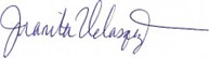 Signature of Juanita Velasquez