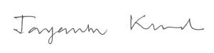 Doctor Jayanth Kumar's signature