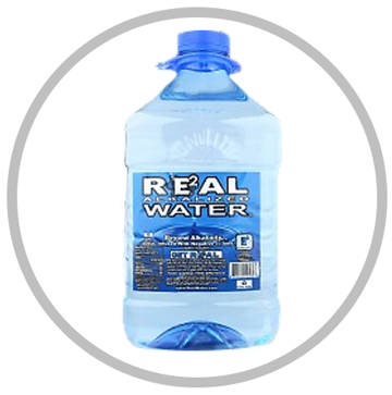 Real Water brand of alkaline water Real Water brand of alkaline water