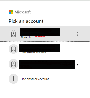 picture showing microsoft screen to pick an account picture showing microsoft screen to pick an account