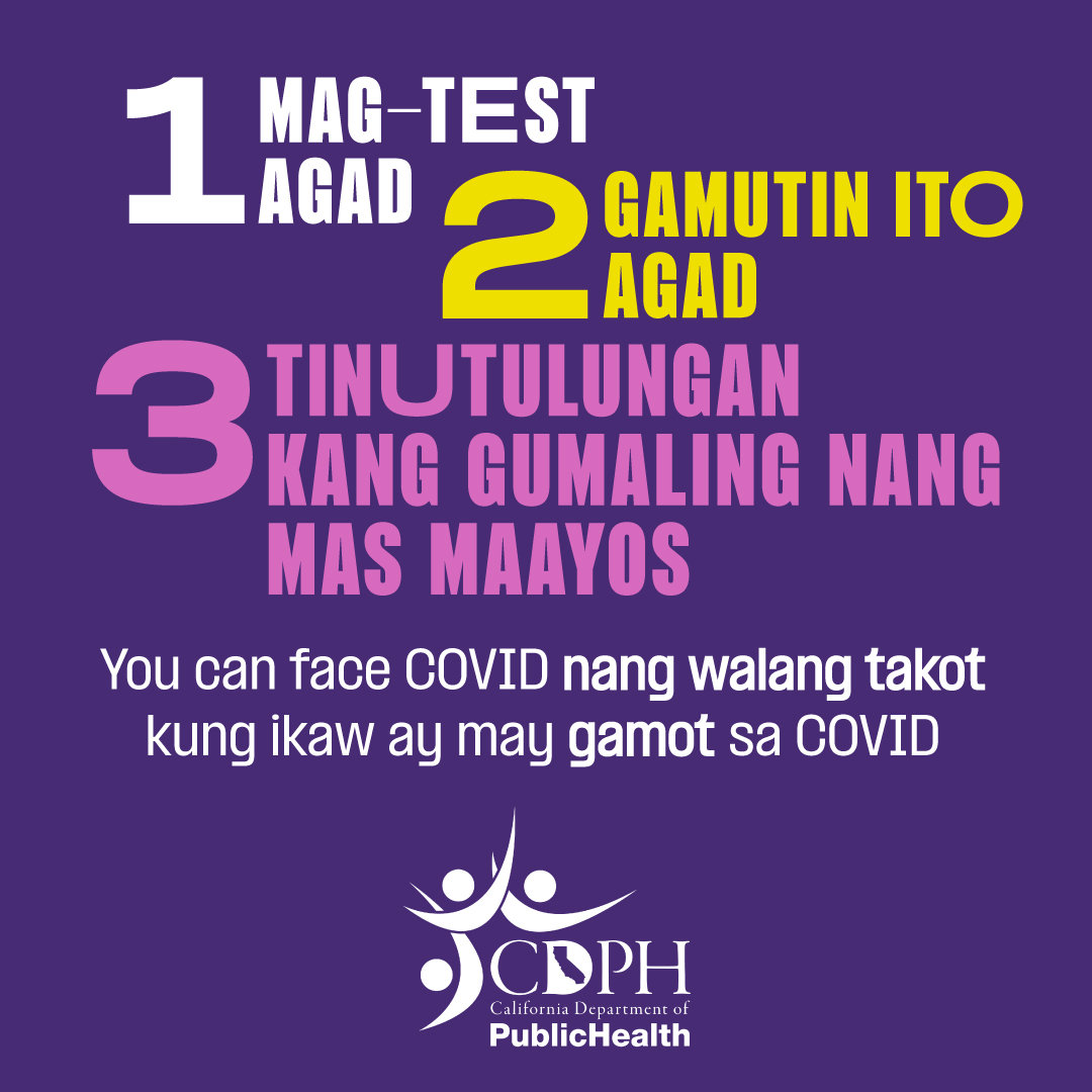 Test It. Treat It. You Can Beat It.  Tagalog