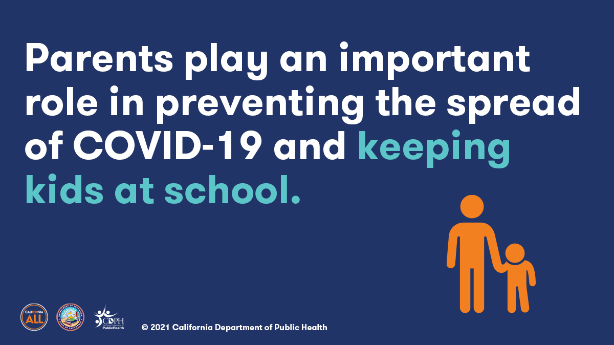 Parents play an important role in preventing the spread of COVID-19 and keeping kids at school.