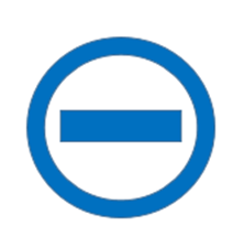 Negative symbol indicating normal result Negative symbol indicating normal result