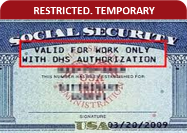Restricted Social Security Card Restricted Social Security Card