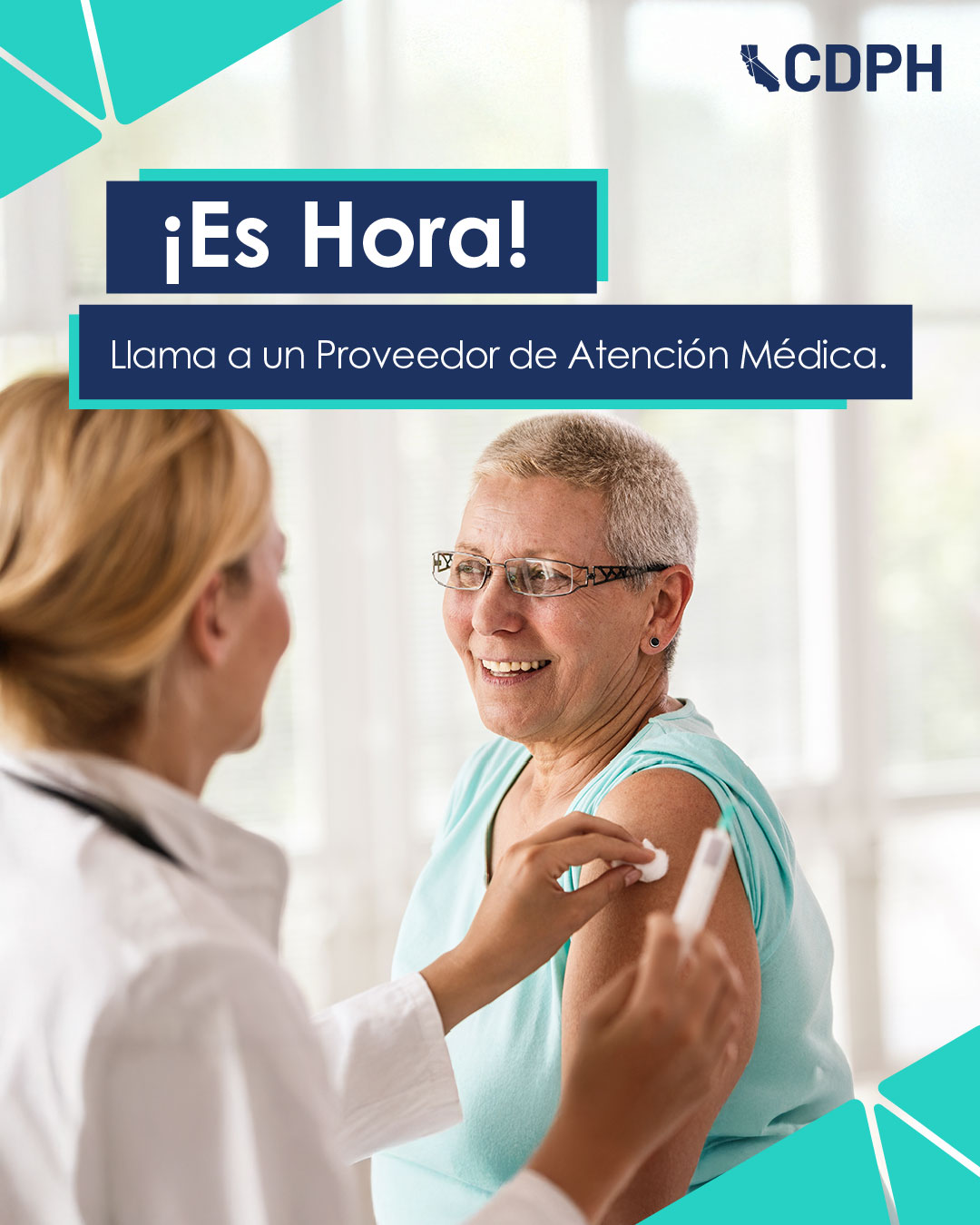 ¡Es hora! Llama a un proveedor de atención médica. ¡Es hora! Llama a un proveedor de atención médica.