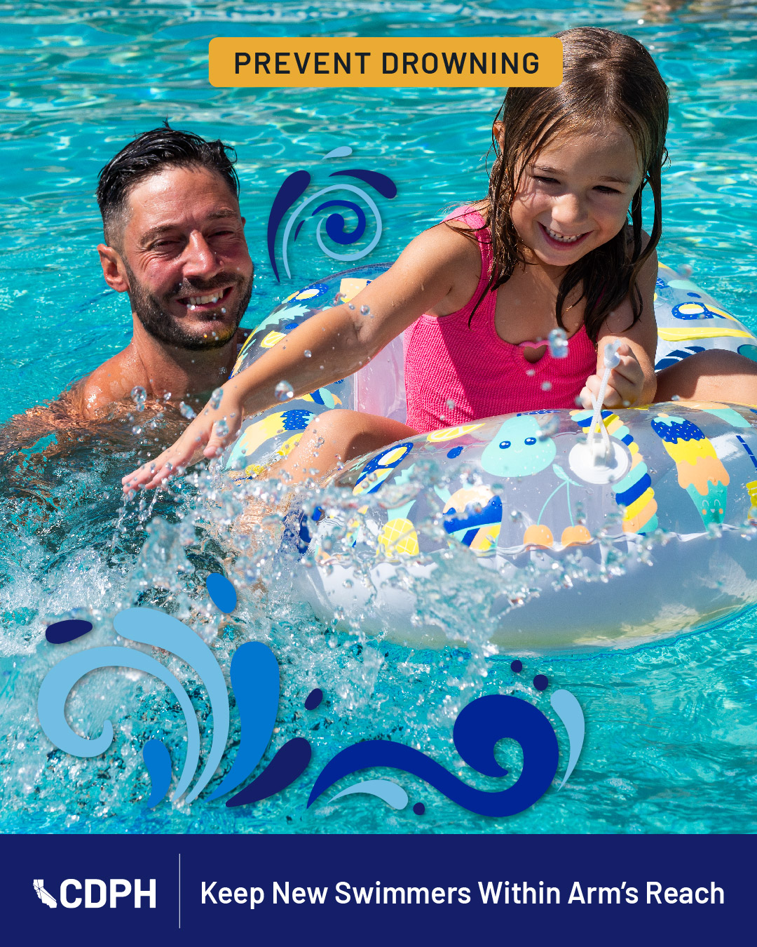 Keep new swimmers within arm's reach Keep new swimmers within arm's reach