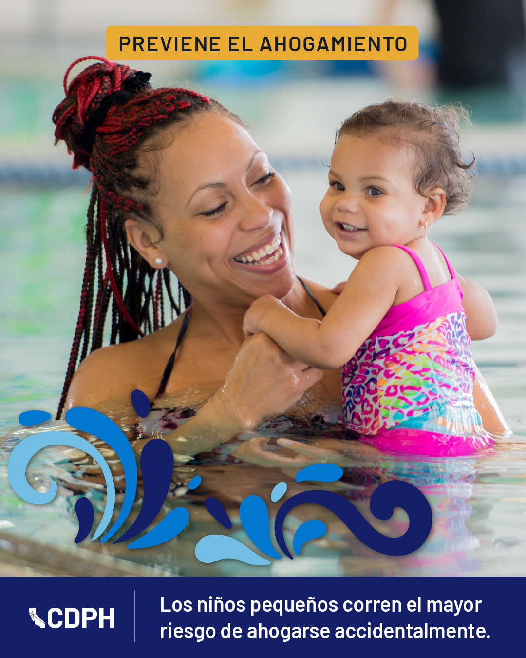 Los niños pequeños corren el mayor riesgo de ahogarse accidentalmente. Los niños pequeños corren el mayor riesgo de ahogarse accidentalmente.