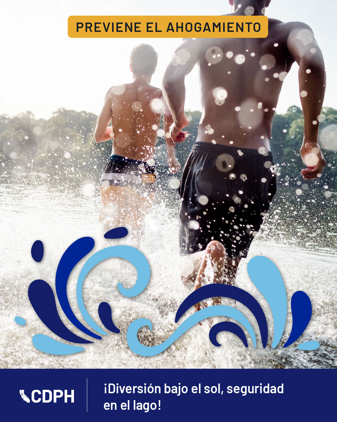 ¡Diversión bajo el sol, seguridad en el lago! ¡Diversión bajo el sol, seguridad en el lago!