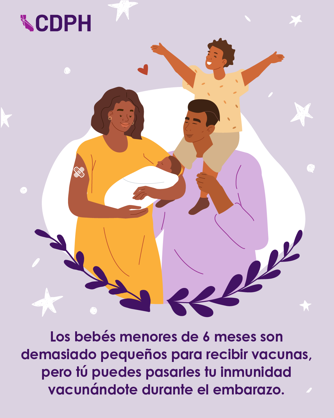 Los bebés menores de 6 meses son demasiado pequeños para vacunarse contra la influenza y el COVID-19 Los bebés menores de 6 meses son demasiado pequeños para vacunarse contra la influenza y el COVID-19