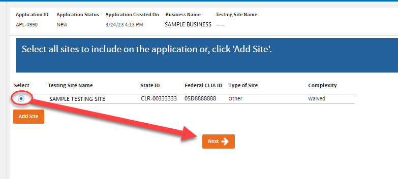 Select license and click Next